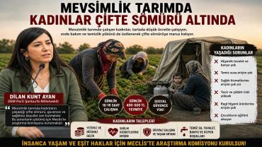AYAN"MEVSİMLİK TARIMDA KADINLAR ÇİFTE SÖMÜRÜ ALTINDA