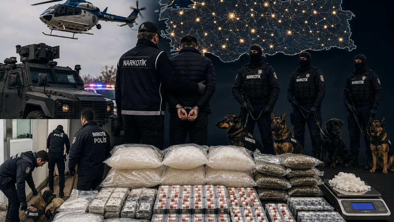 73 İlde Dev Narkotik Operasyonu: 985 Kilo Uyuşturucu ve 1,6 Milyon Hap Ele Geçirildi